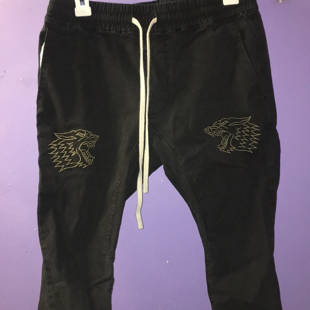 PacSun Wolf Embroidered Joggers